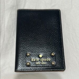 Kate Spade Black Leather Passport Holder